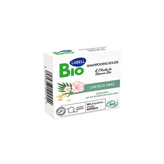 Shampooing solide à l'huile de sésame BIO, cheveux gras, certifié Cosmos Organic