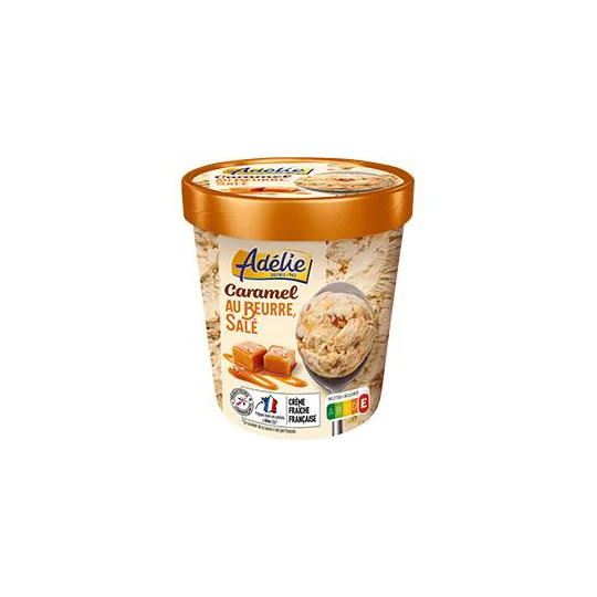 Crème glacée caramel au beurre, salé