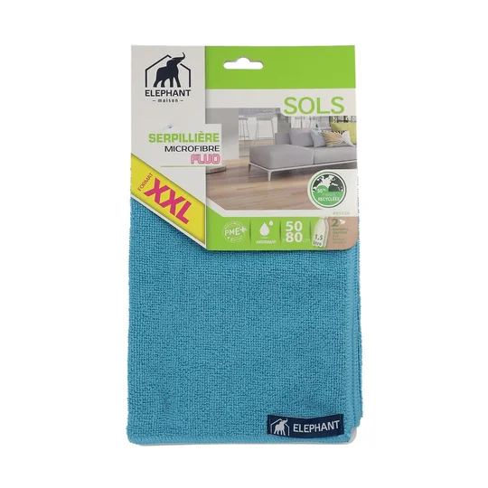 Serpillière microfibre fluo 50x80cm - Format XXL