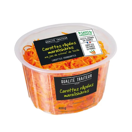 Carottes râpées maraîchères au jus de citron de Sicile