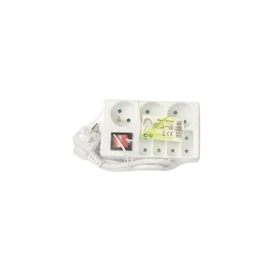 Bloc 7 prises 4x6A 3x16, blanc