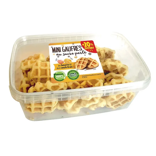 Mini gaufres au sucre perlé