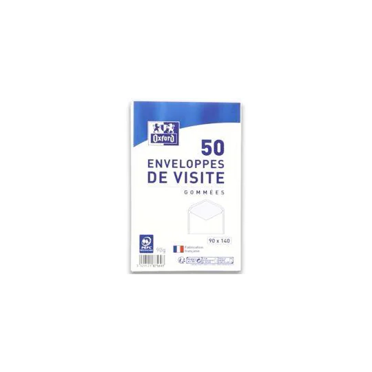 Enveloppe 90x140 gommee de visite