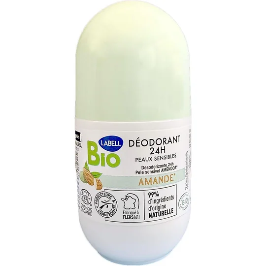 Déodorant 24 h peaux sensibles amande, certifié Cosmos Organic
