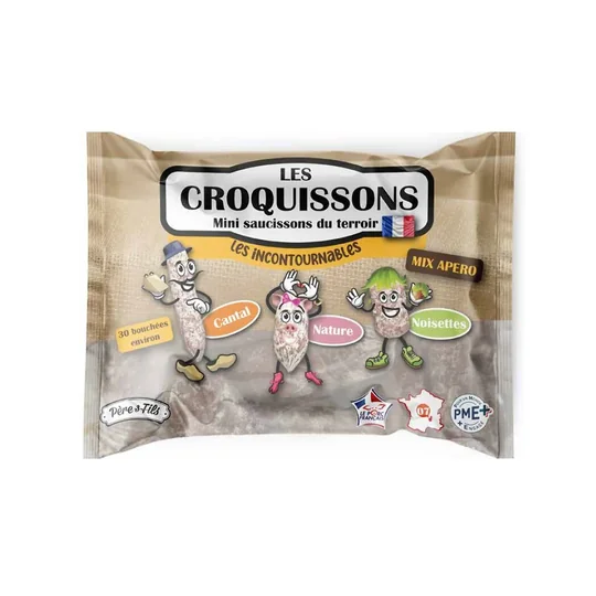 Croquissons - mini saucissons cantal nature noisette