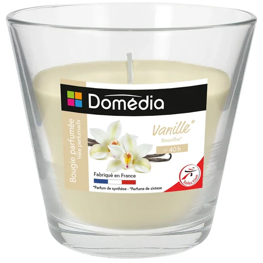 Bougie verre vanille