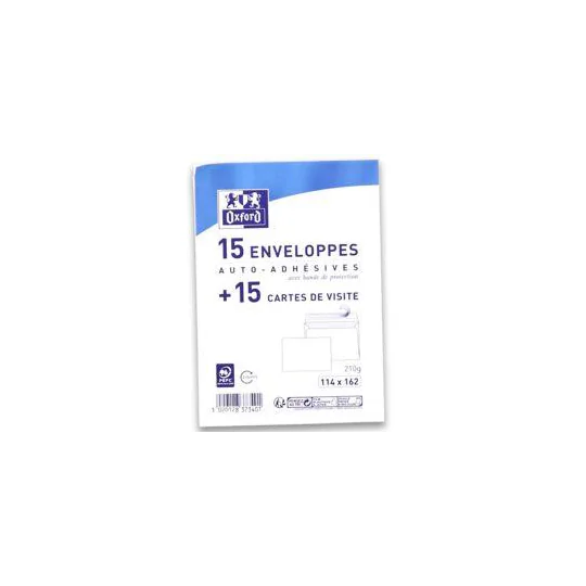 Cartes de visite & enveloppes 114x162