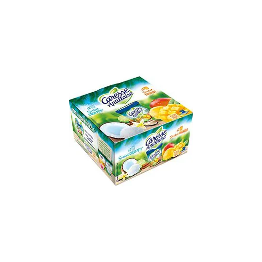 Assortiment de sorbets coco péyi/mangue