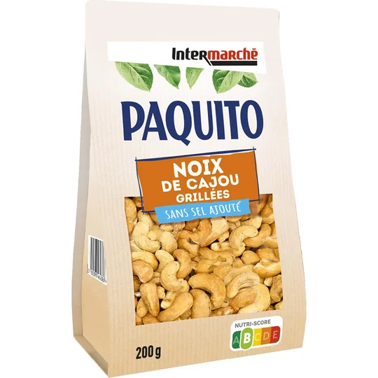 Noix de cajou grillées sans sel ajouté