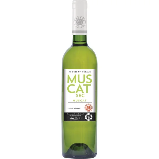 Vin de pays d'Oc Muscat sec, vin blanc