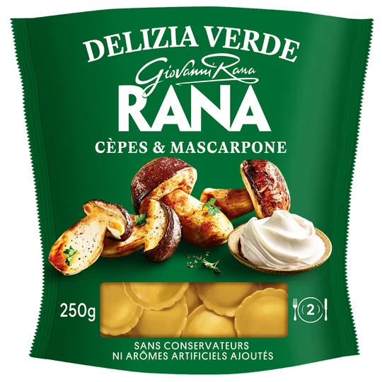 Pâtes fraîches ravioli farci aux cèpes et mascarpone