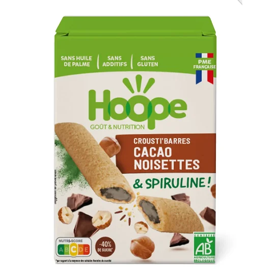 Crousti’barres cacao noisette et spiruline