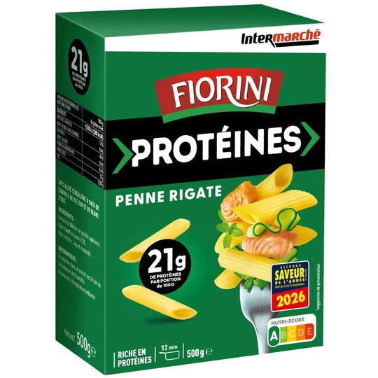 Pâtes penne rigate protéinées