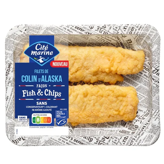 Filets de colin d'Alaska façon fish & chips