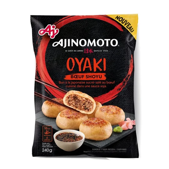 Oyaki Bun à la japonaise sucré-salé au bœuf cuisiné dans une sauce soja