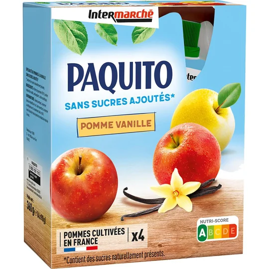 Spécialité de pommes à la vanille sans sucres ajoutés