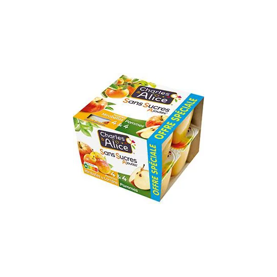 Dessert de pommes mirabelles/pommes sans sucres ajoutés