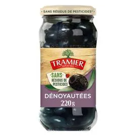 Olives noires dénoyautées à la grecque (200g)