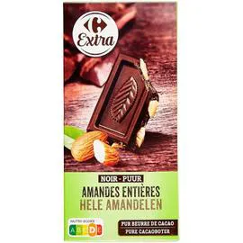 CARREFOUR EXTRA Chocolat noir amandes entières 200g