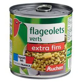 AUCHAN Flageolets verts extra fins 265g