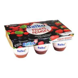 Yaourts sur lit de fruits rouges (6x125g)