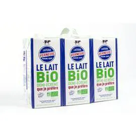Lait demi-écrémé bio UHT (6x1l)
