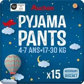 Couches culottes pyjama pants 4-7 ans (17-30kg) (x15)