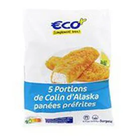 ECO+ Pané de colin d'Alaska x5 800g