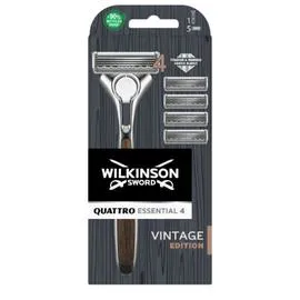 WILKINSON SWORD, QUATTRO Rasoir Homme 4 Avec 5 Lames Vintage Edition Essential 4 l'unité
