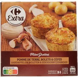Mini gratins pommes de terre bolets cèpes (400g)