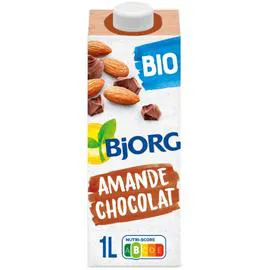 BJORG Boisson végétale lait d'amande chocolat bio 1l