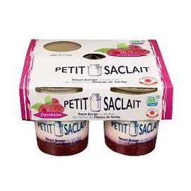 Yaourt brassé sur lit de confiture de framboise (4x125g)