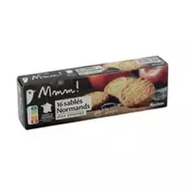 Biscuits sablés normands aux pommes et crème d'Isigny, sachets fraîcheur (150g)