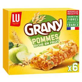 LU, GRANY Barres de céréales aux pommes 125g