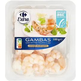 Gambas cuites et décortiquées (100g)
