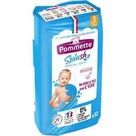 POMMETTE Couches spécial bain Splash, taille 3 : 4-9 kg x12