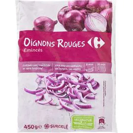 CARREFOUR Oignons rouges émincés 450g