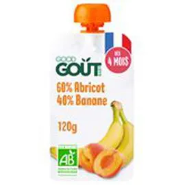 Gourde banane abricot bio dès 4 mois (120g)