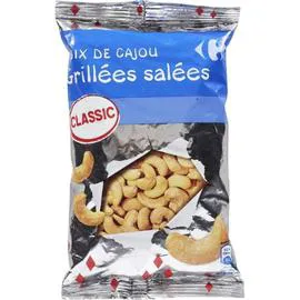 CARREFOUR Noix de cajou grillées et salées 300g