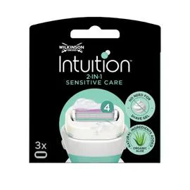 WILKINSON SWORD, INTUITION Lames Rasoir 2 en 1 avec Savon x3