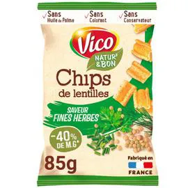 VICO Chips de lentilles fines herbes 85g