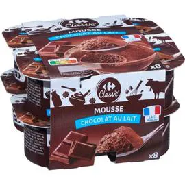 Mousse chocolat au lait (8x60g)