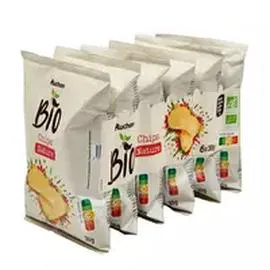 AUCHAN BIO Chips nature en sachets individuels 6x30g