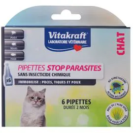Pipettes Stop Parasites Chat P/6 (6g)