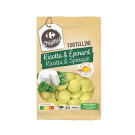 CARREFOUR Pâtes fraîches tortellini ricotta épinard 300g