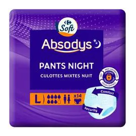 CARREFOUR Culottes Pants Night Absodys large T52-60 x14