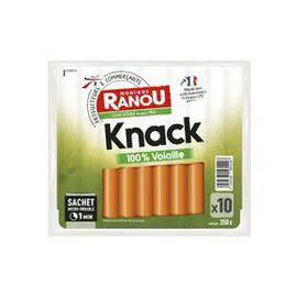 MONIQUE RANOU Saucisses Knack volaille 10x35g