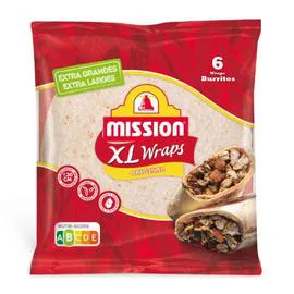 Wraps blé nature XL MISSION (x6)