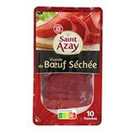 MARQUE REPÈRE, SAINT-AZAY Viande de boeuf Saint Azay Séchée 10 tranches 80g