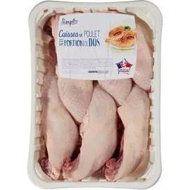 Cuisse de poulet blanc avec portion de dos (1,5kg)